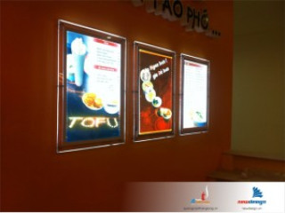 Thi công biển hộp đèn mica, tranh mica siêu mỏng