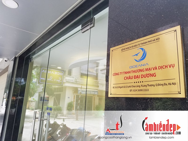 Thiết kế, thi công biển công ty tại Hà Nội
