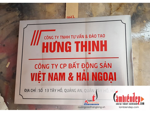 Thiết kế, thi công biển công ty tại Hà Nội